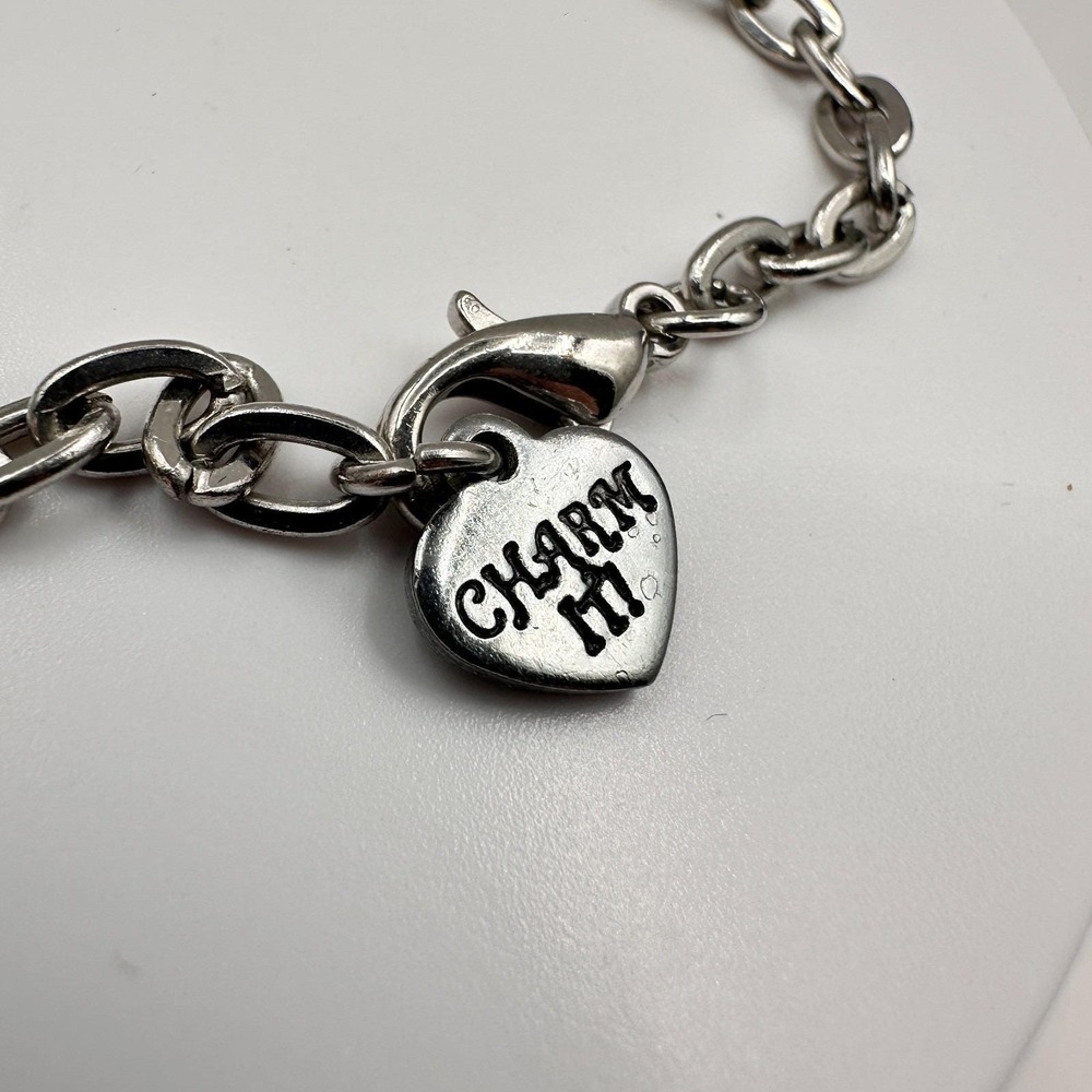 Vintage Y2K CHARM IT! Girl Scouts Bracelet Samoas Cookie Trefoil Rhinestone - Picture 7 of 12